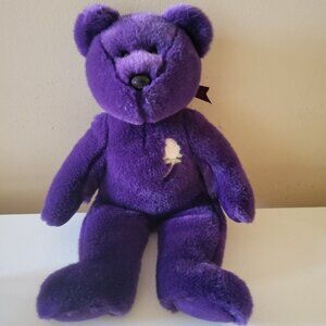 1996 Ty Princess Diana White Rose Plush Bear